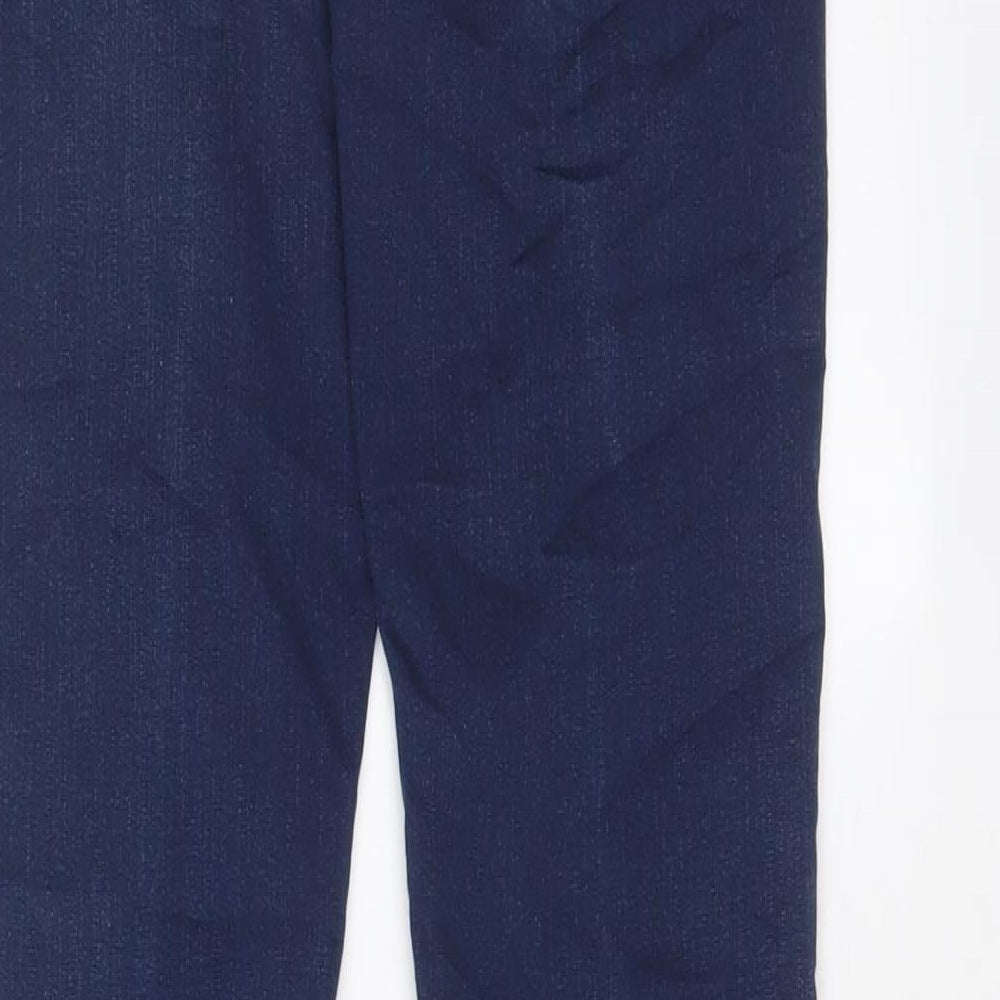 Marks & Spencer Womens Blue Cotton Skinny Jeans Size 8 L31 in Regular Zip