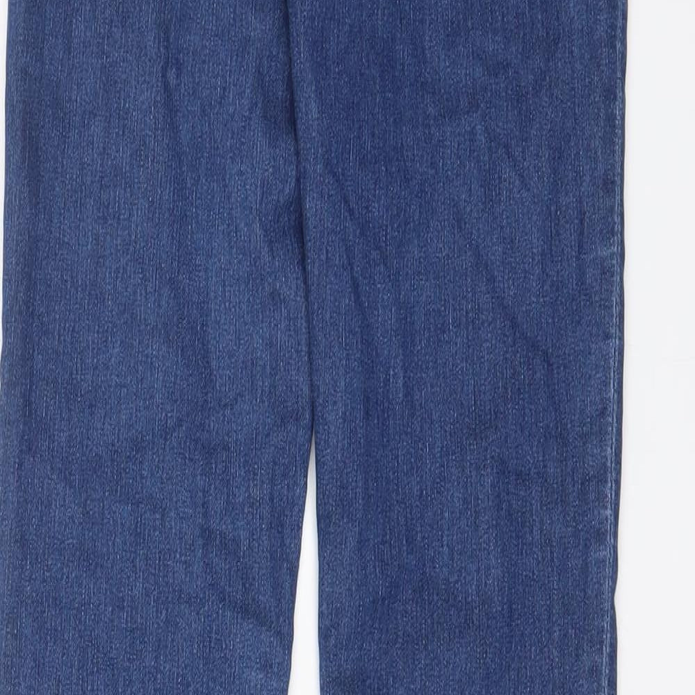 H&M Womens Blue Cotton Skinny Jeans Size 6 L31 in Regular Zip