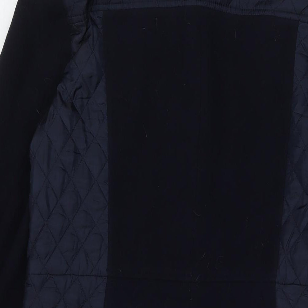 Marks & Spencer Womens Blue Pea Coat Coat Size 10 Zip
