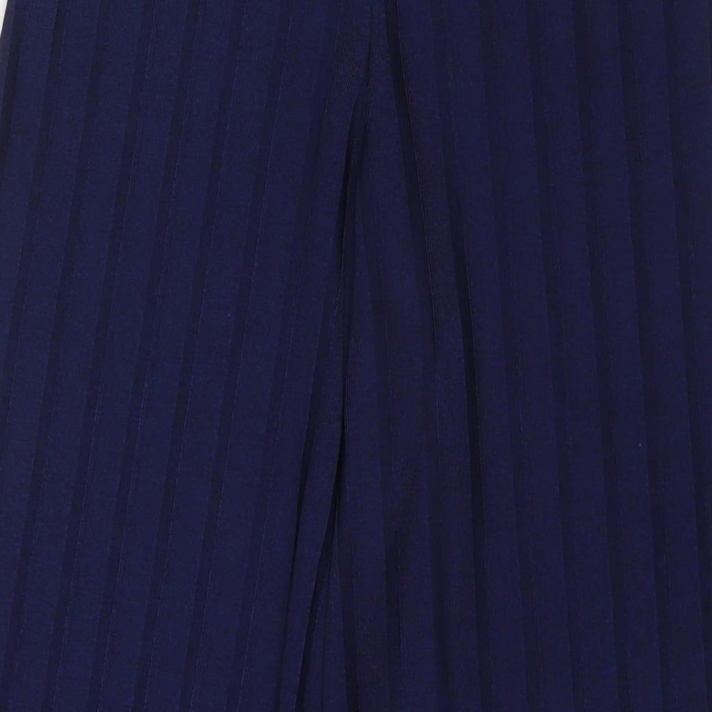 Zara Womens Blue Polyester Trousers Size S L21 in Regular