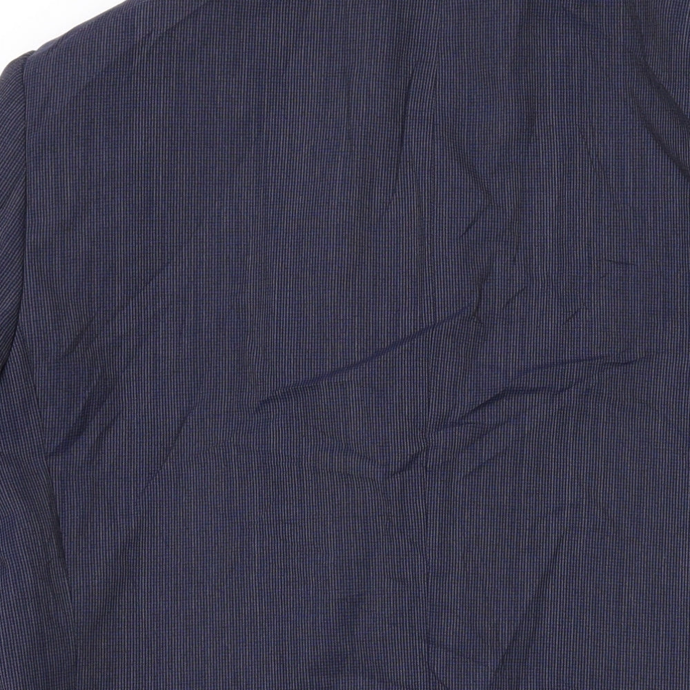 Luca D'Altier Mens Blue Wool Jacket Suit Jacket Size 48 Regular