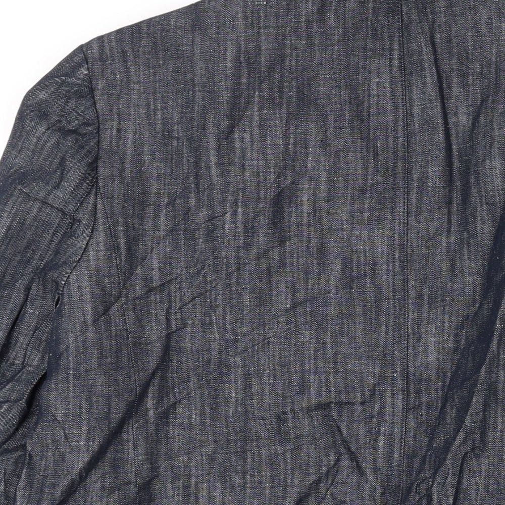 Marks & Spencer Womens Blue Jacket Blazer Size 14 Button
