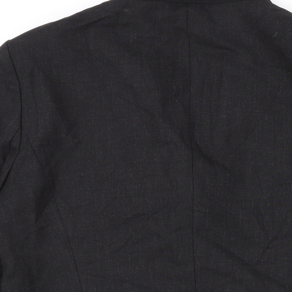 Zara Womens Grey Jacket Blazer Size 12 Button