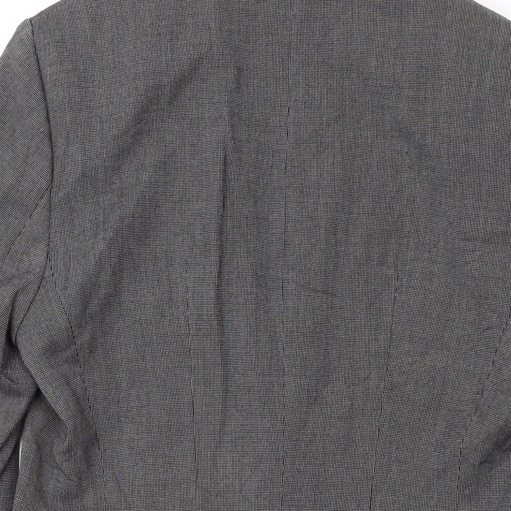 H&M Womens Grey Jacket Blazer Size 8 Button