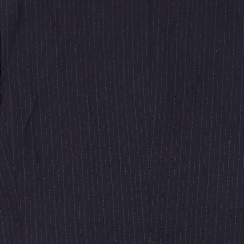 Karl Jackson Mens Black Striped Wool Jacket Suit Jacket Size 40 Regular