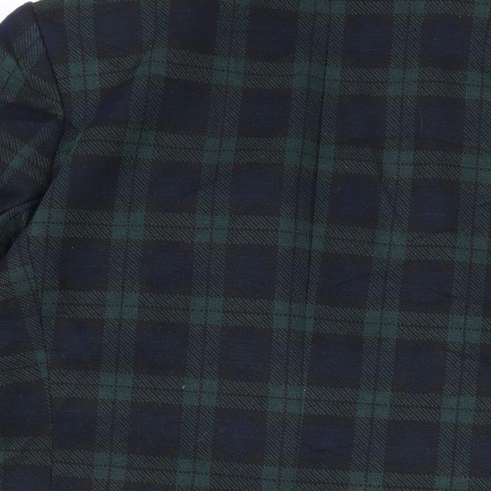 Zara Mens Green Plaid Jacket Blazer Size M Button
