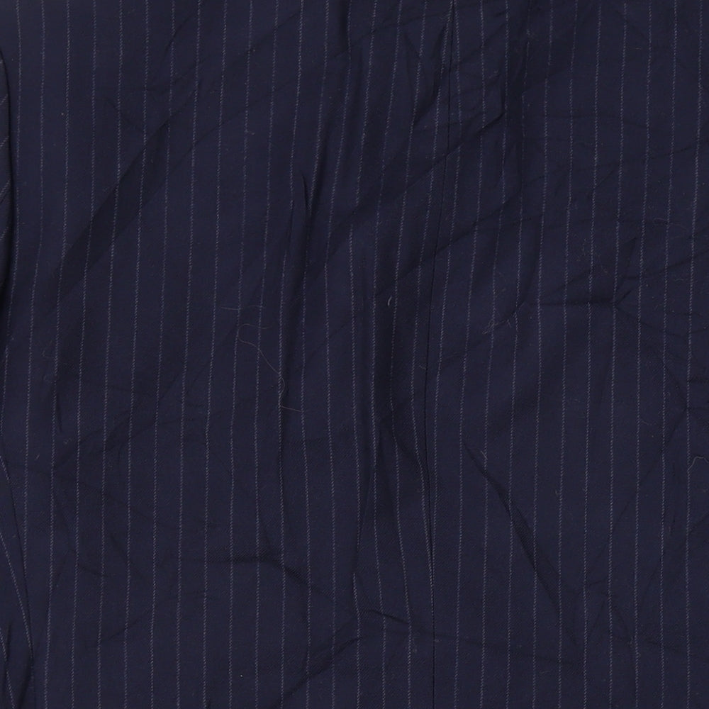 George Arthur Dunn Mens Blue Wool Jacket Suit Jacket Size 44 Regular