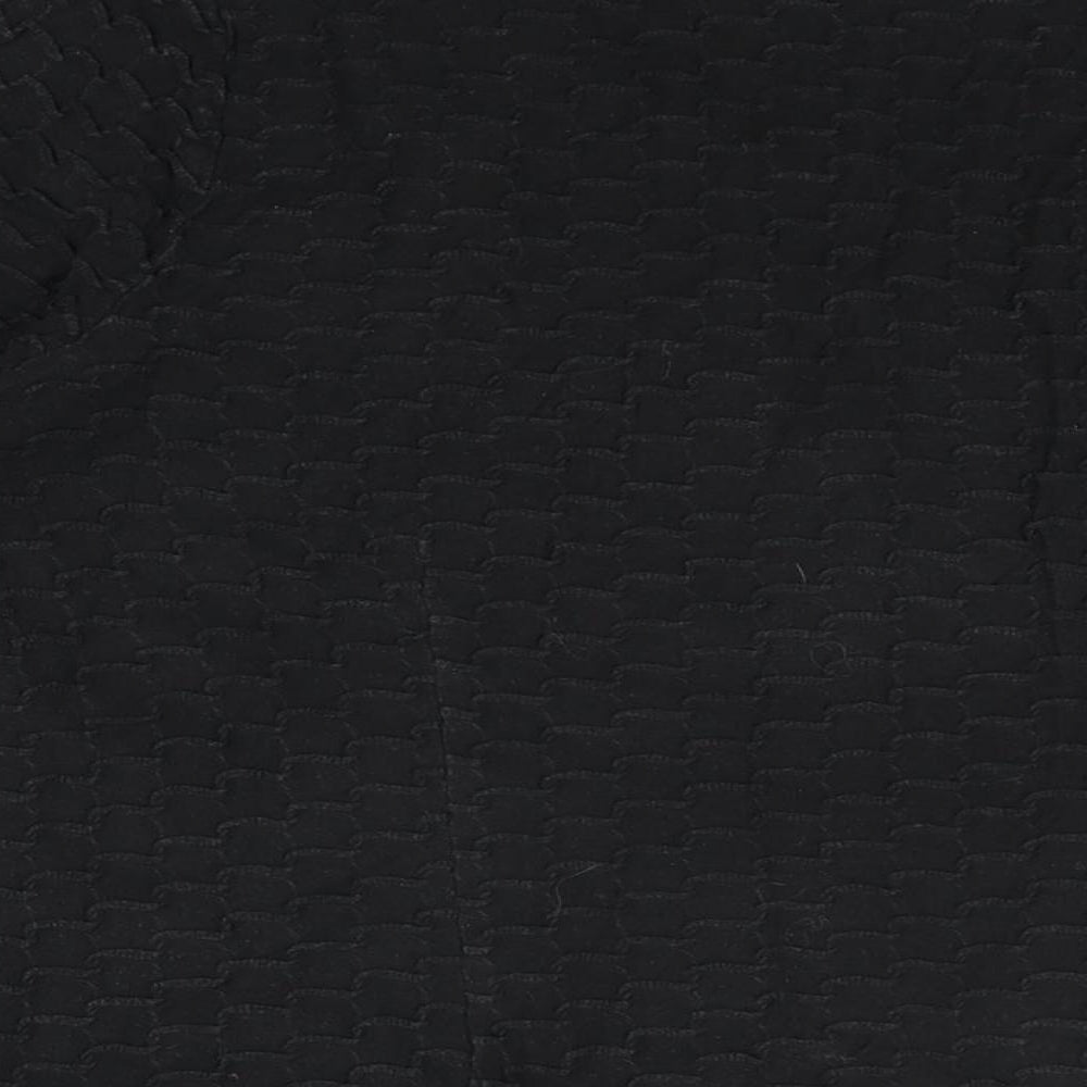 Tara Clothing Womens Black Cotton Basic T-Shirt Size 16 Round Neck