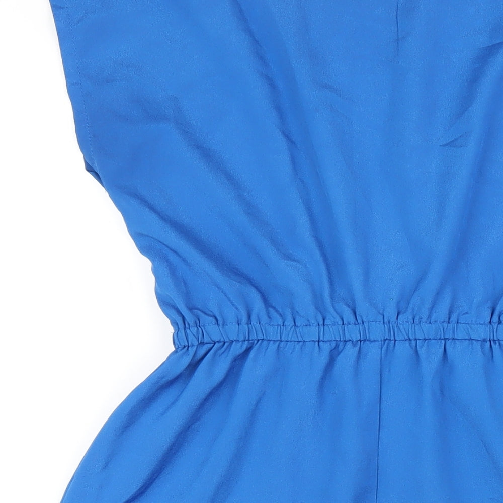 Anne Klein Womens Blue Polyester A-Line Size S Round Neck Pullover