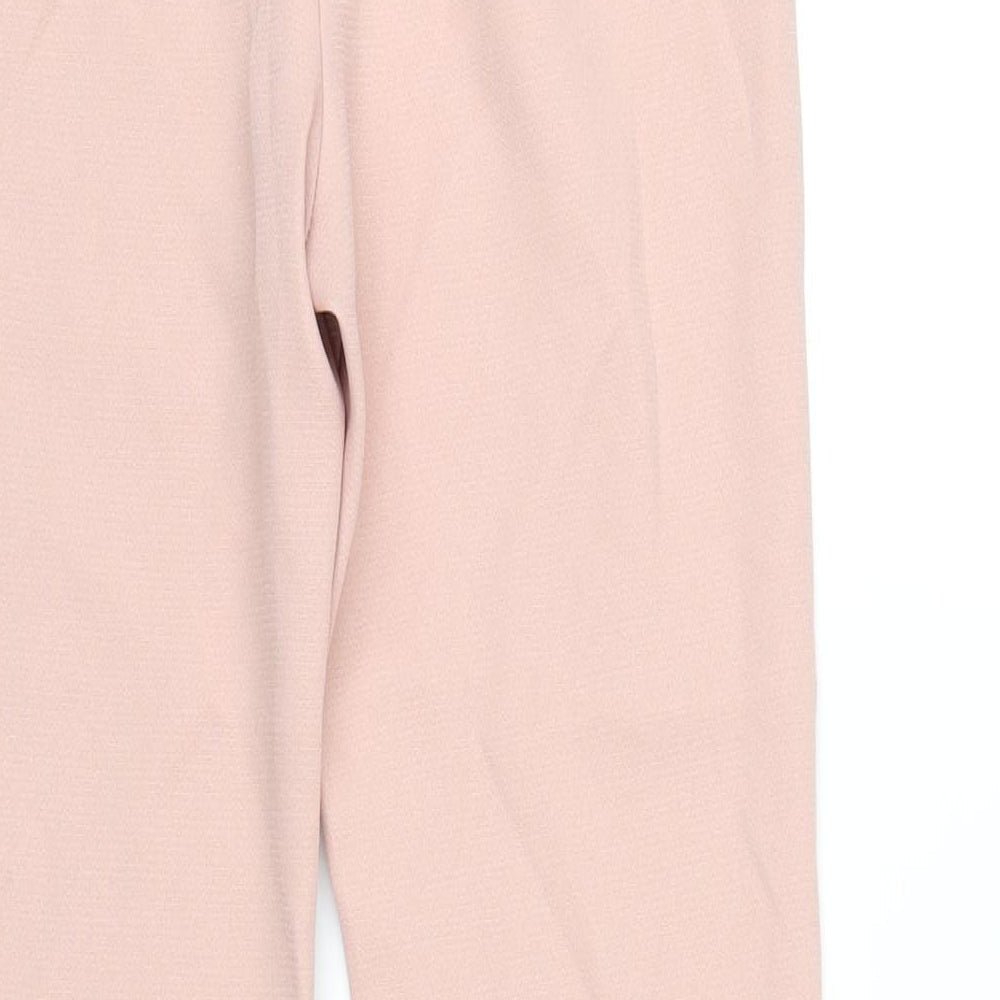 In the Style Womens Pink Polyester Trousers Size 4 L30 in Regular Zip