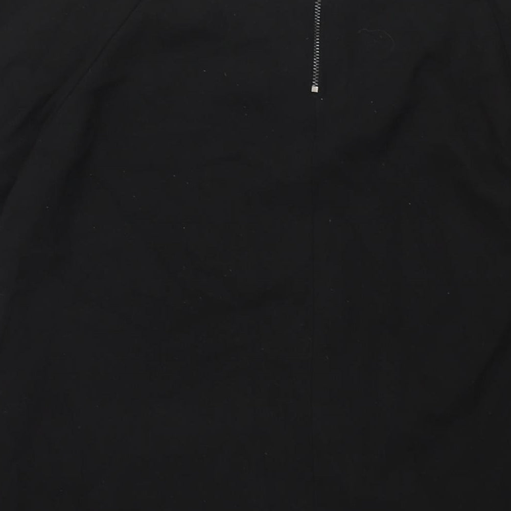 Phase Eight Womens Black Polyester A-Line Size 14 Round Neck Zip