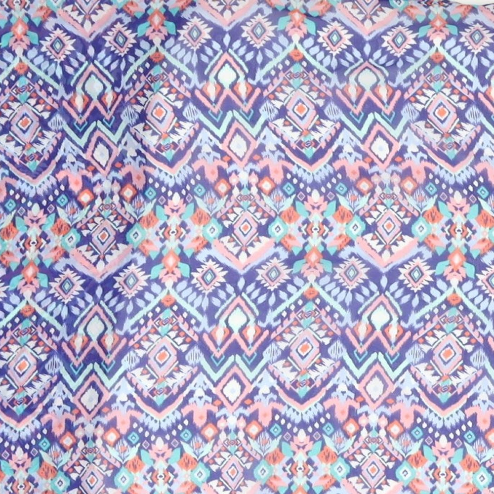 Divided by H&M Womens Multicoloured Geometric Polyester Kimono Blouse Size L V-Neck - Semi Sheer