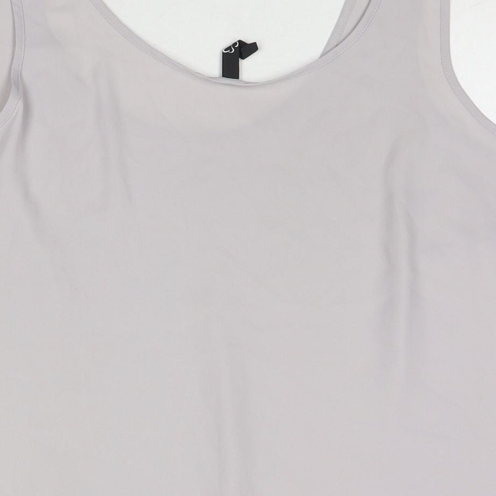 Arcadia Womens Grey Polyester Basic Tank Size 18 Round Neck