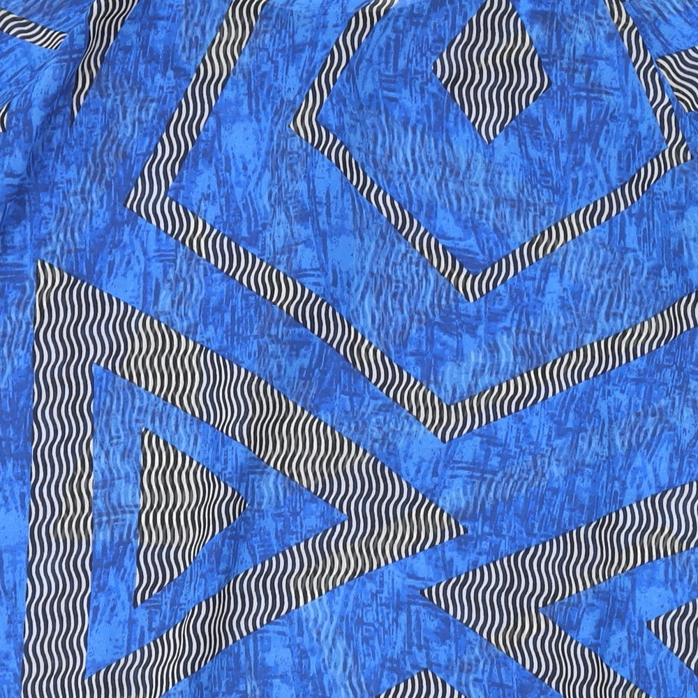 Marks & Spencer Womens Black Geometric Polyester Cover Up Size 16