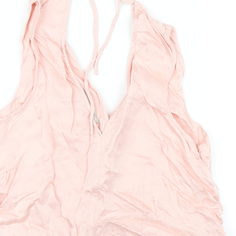 Everlane Womens Pink Viscose Basic Tank Size S V-Neck