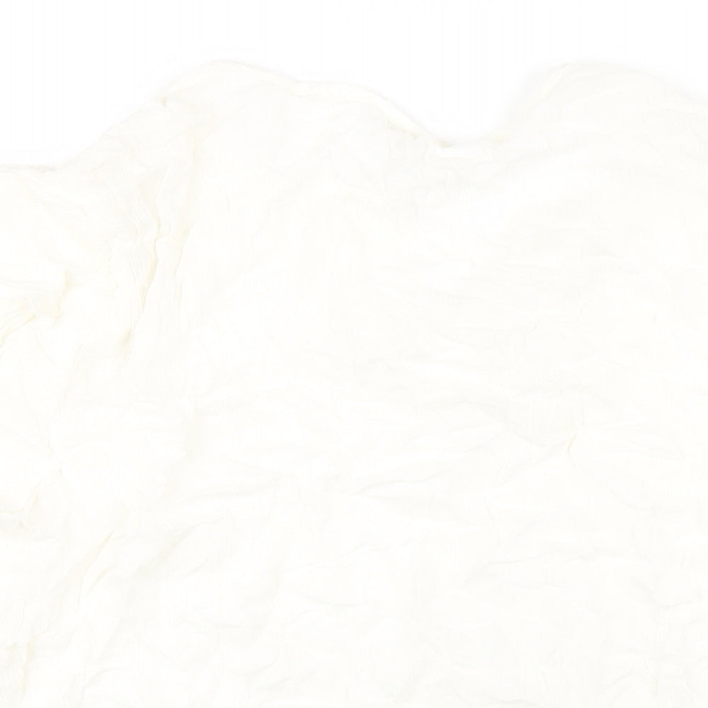 Together Womens Ivory Viscose Basic T-Shirt Size 14 V-Neck