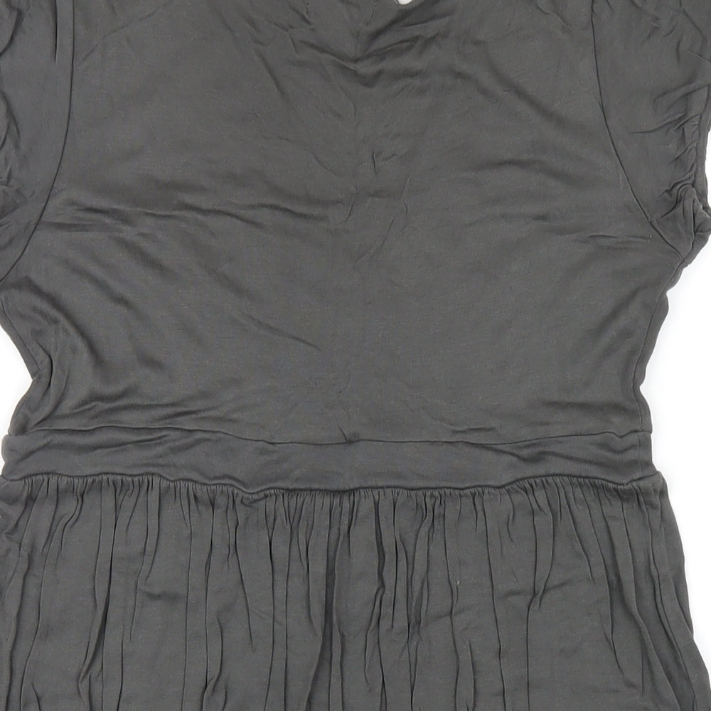 NEXT Womens Grey Viscose A-Line Size 12 Round Neck Pullover