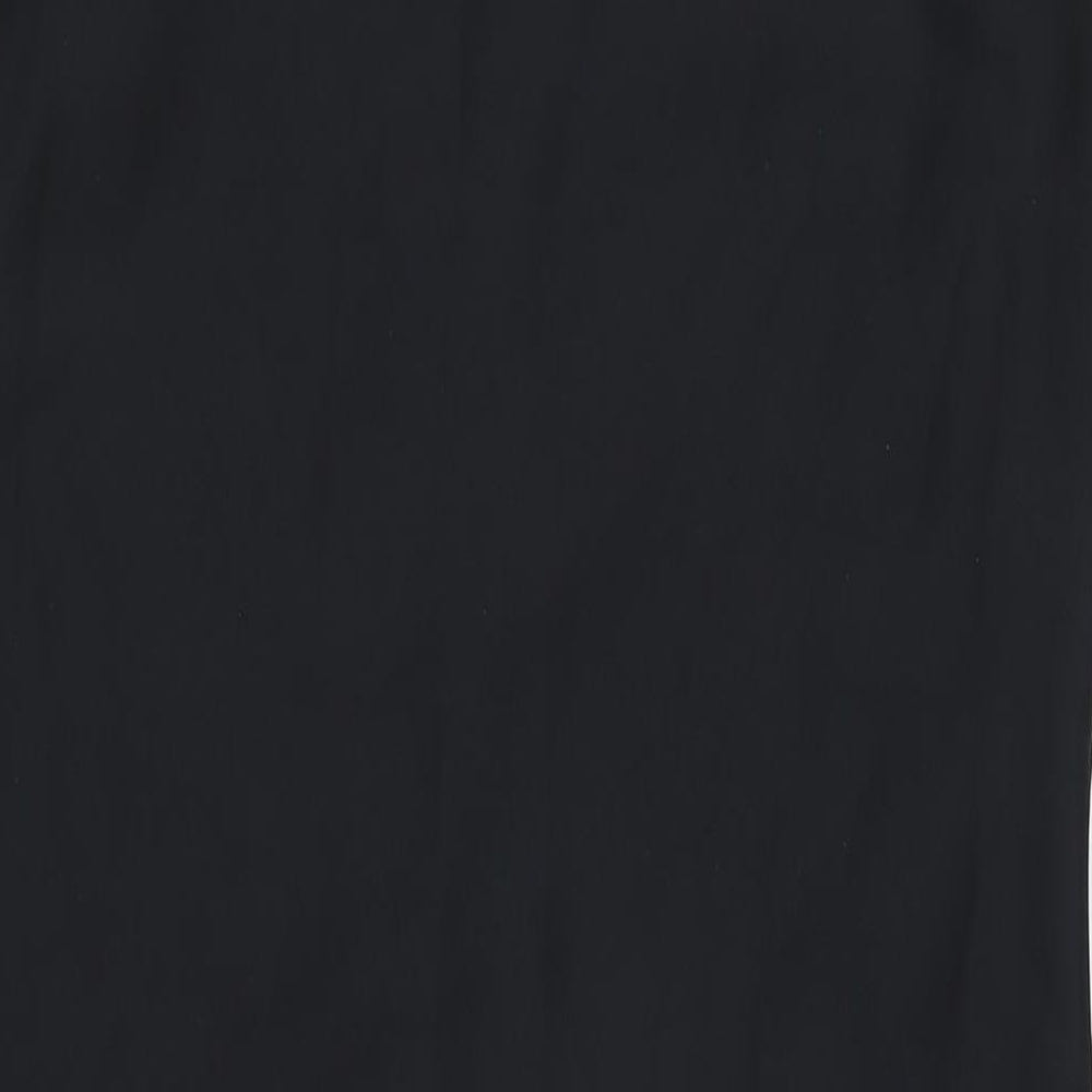 Marks & Spencer Womens Black Floral Polyester Shift Size 10 Boat Neck Button