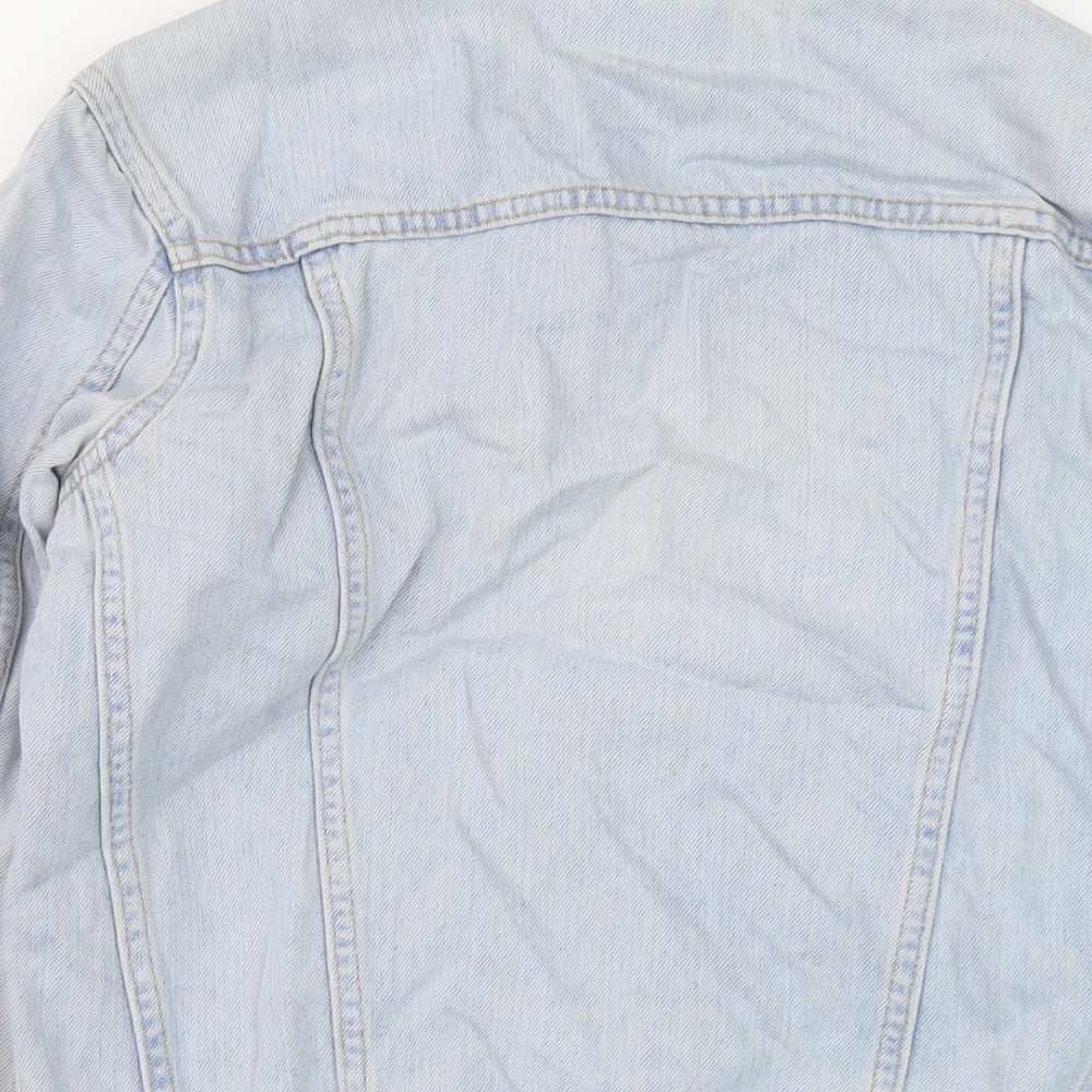 Topshop Womens Blue Jacket Size 8 Button