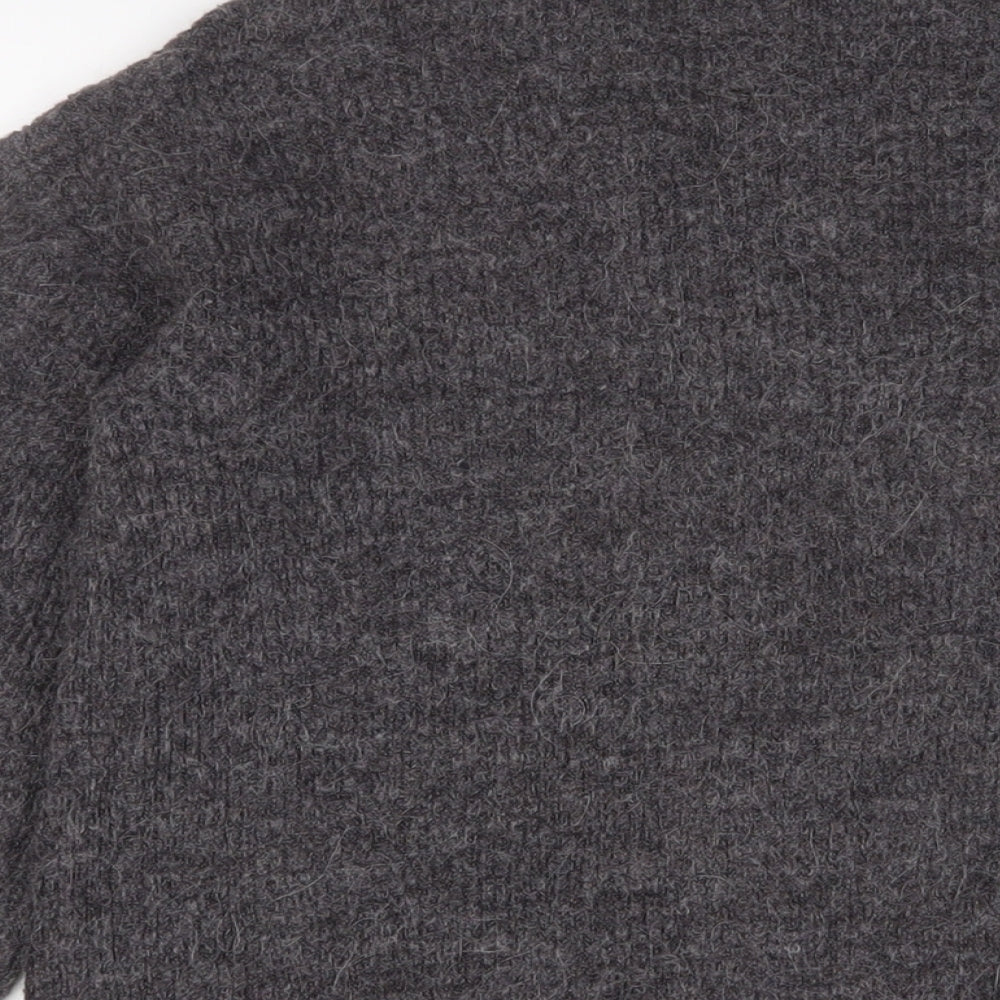 Vero Moda Womens Grey V-Neck Acrylic Cardigan Jumper Size XS - Open