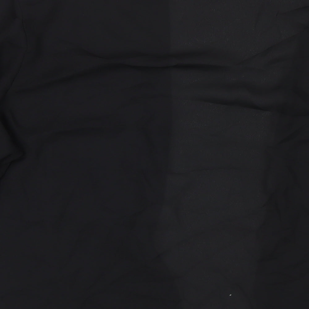 Cameo Rose Womens Black V-Neck Polyester Cape Jumper Size 8