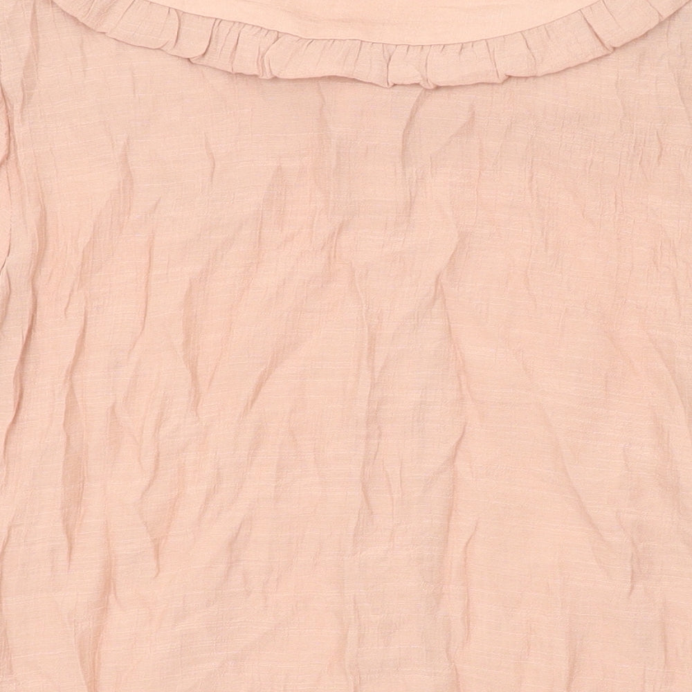 Sofie Schnoor Womens Pink Polyester Basic Button-Up Size XS Collared