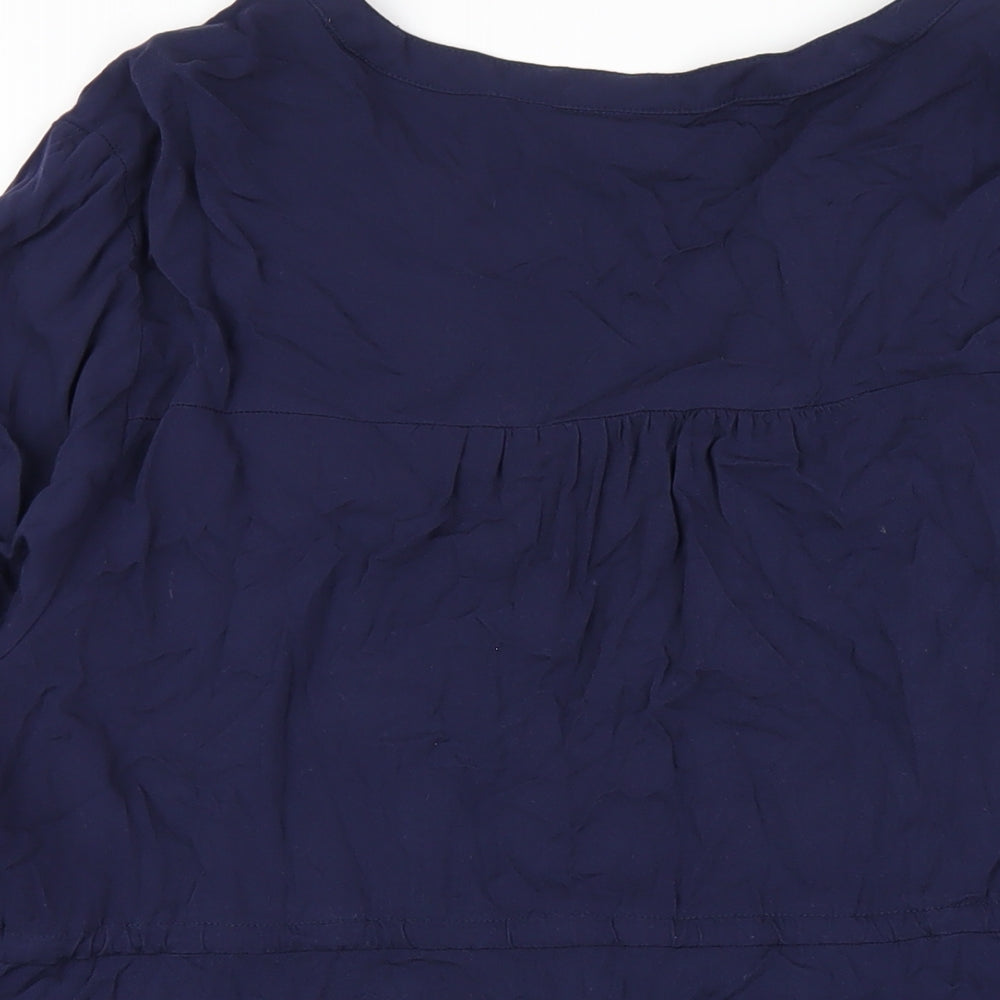 Torrid Womens Blue Viscose Basic T-Shirt Size 10 V-Neck