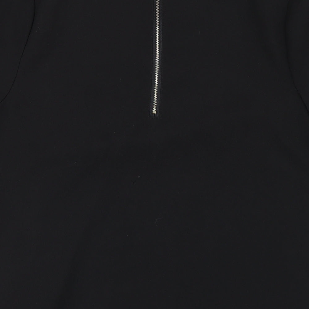 Tokyo Doll Womens Black Polyester A-Line Size 12 Round Neck Zip