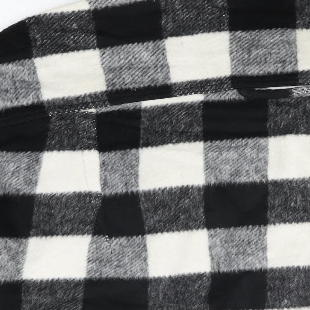 Zara Womens Black Geometric Jacket Size L Button