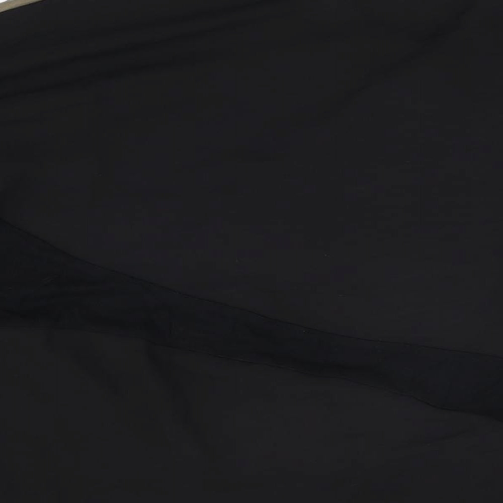 Zara Womens Black Polyester Basic T-Shirt Size S Round Neck