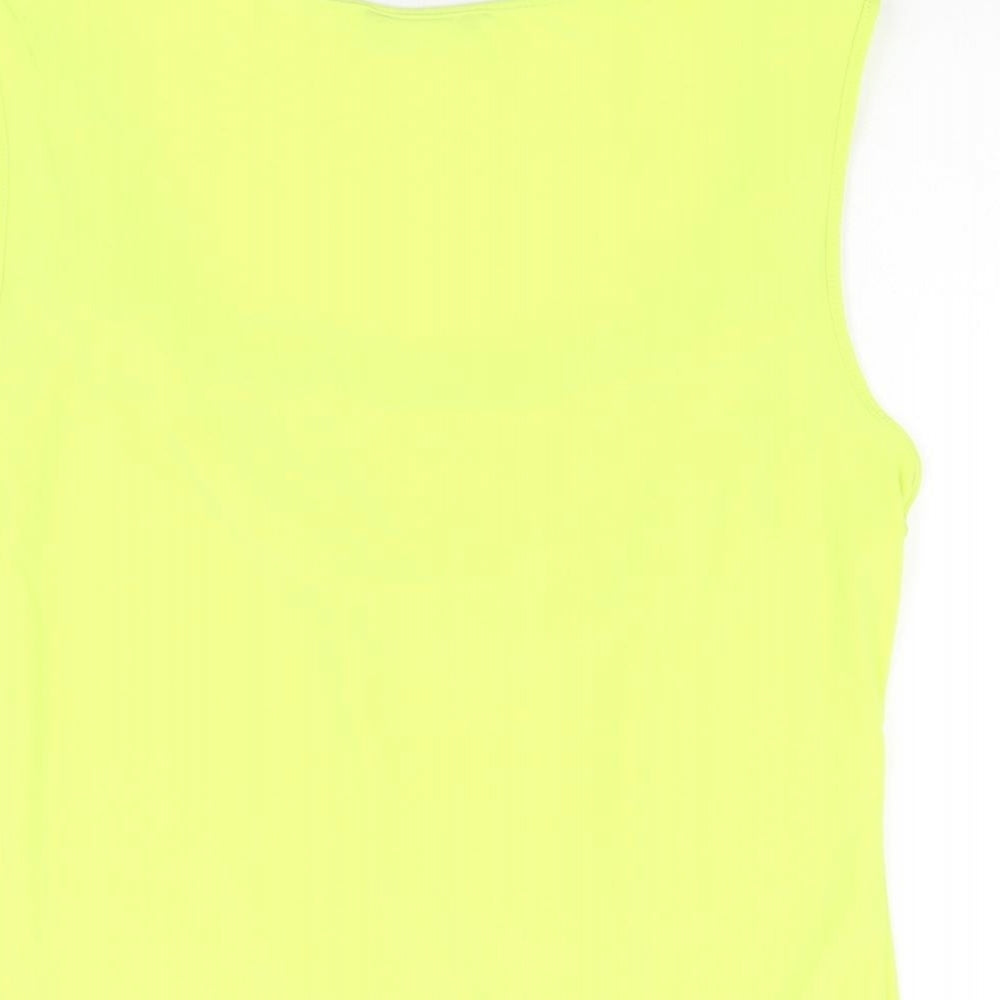Roman Womens Yellow Polyester Basic T-Shirt Size 16 Cowl Neck