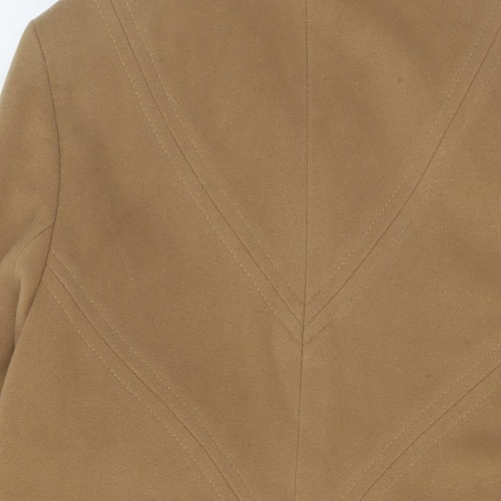 Style Womens Beige Overcoat Coat Size 10 Zip