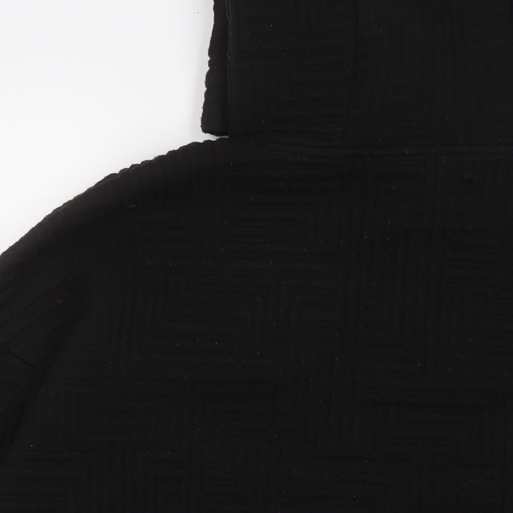 RESERVED Mens Black Polyester Pullover Hoodie Size 2XL - Pockets