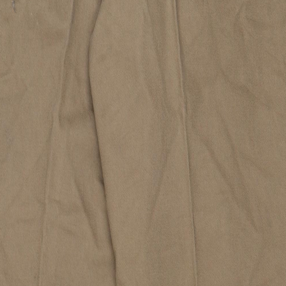 Trading-Co Mens Brown Cotton Straight Jeans Size 34 in L30 in Regular Zip
