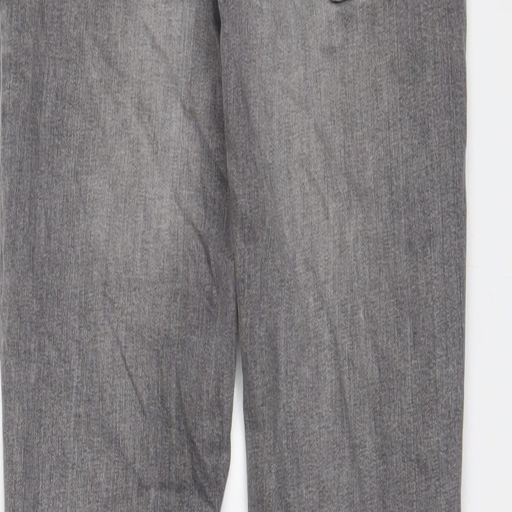 NEXT Womens Grey Cotton Skinny Jeans Size 26 in L31 in Regular Zip