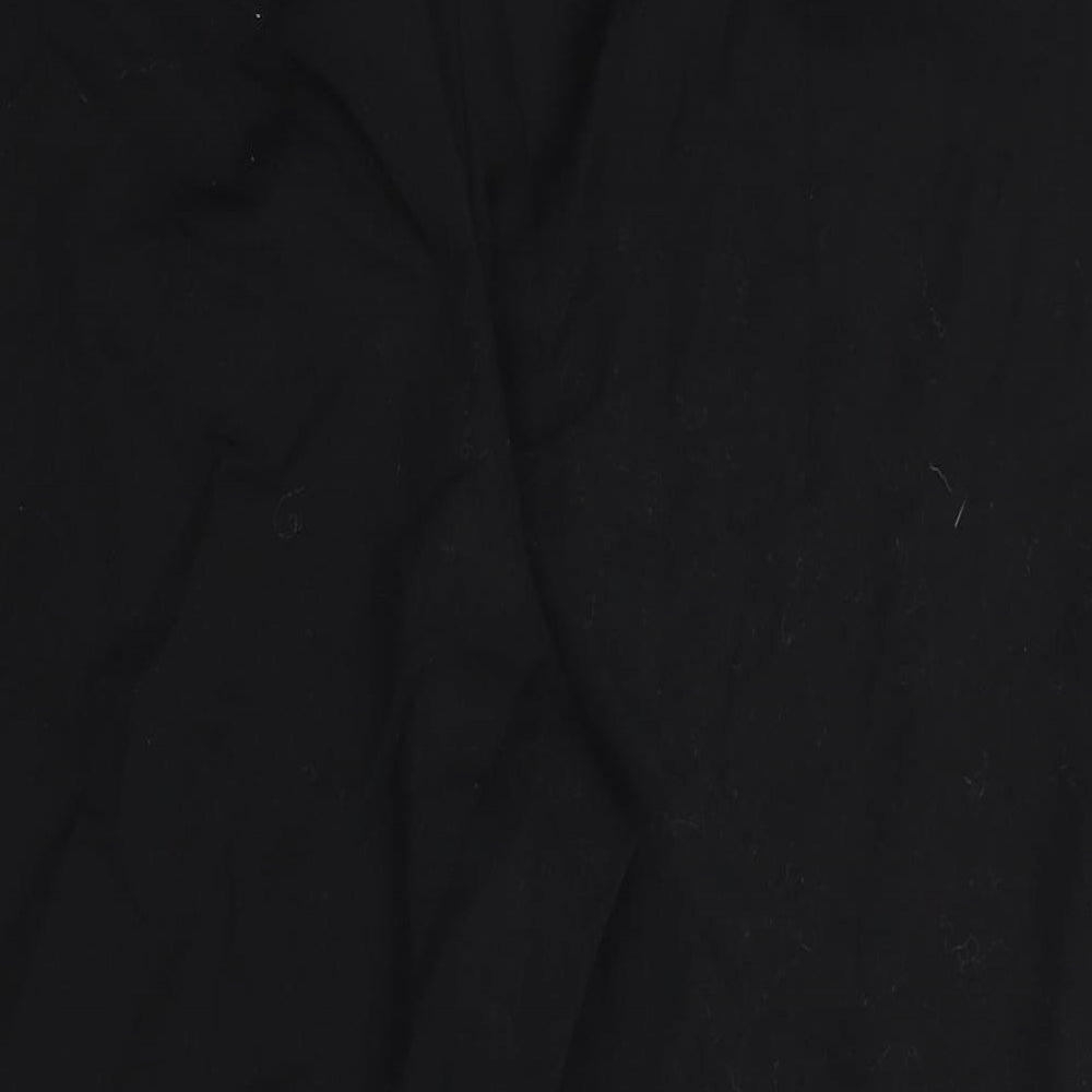 Divided by H&M Womens Black Polyester Trousers Size 18 L29 in Regular Zip