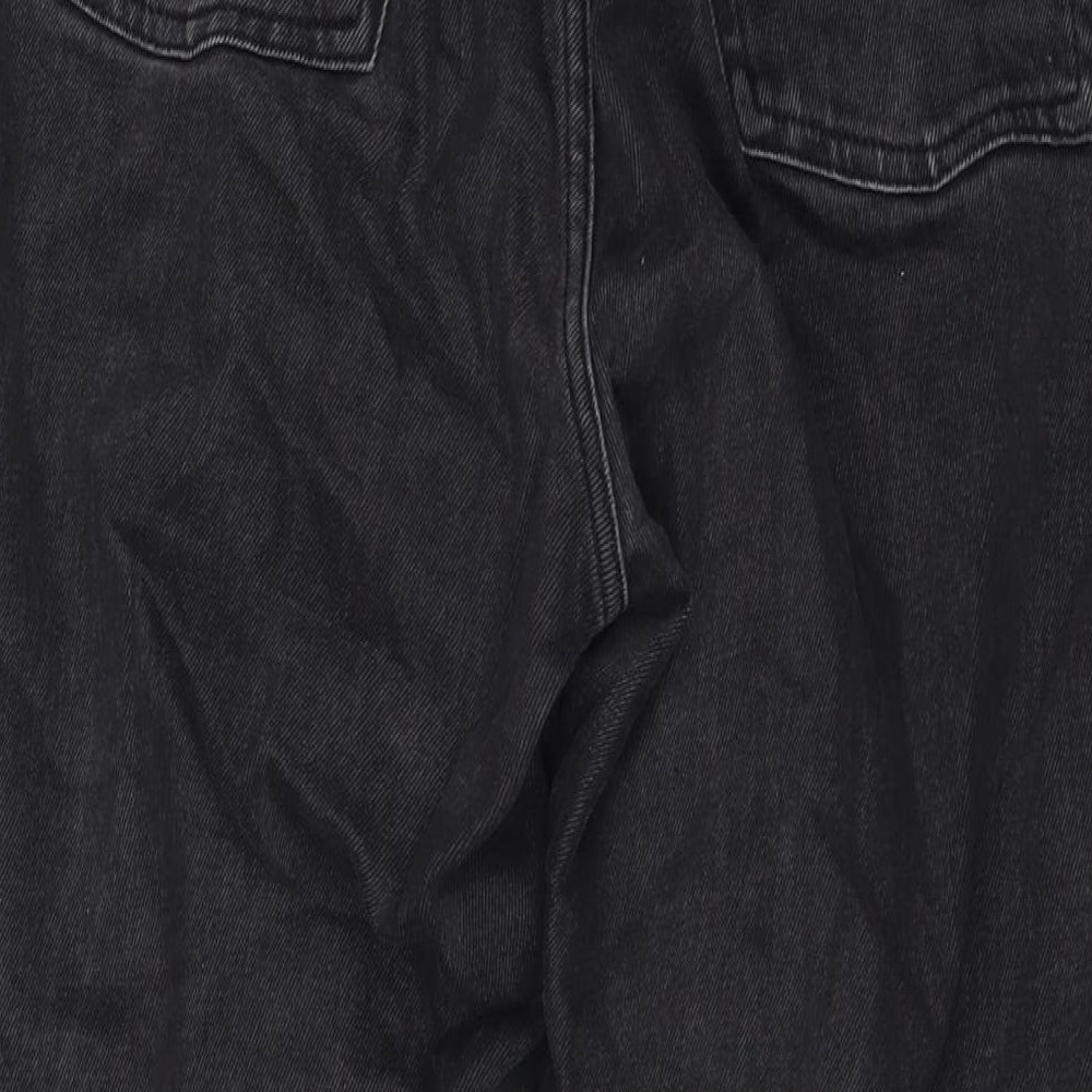 H&M Womens Black Cotton Mom Jeans Size 32 in L28 in Regular Zip
