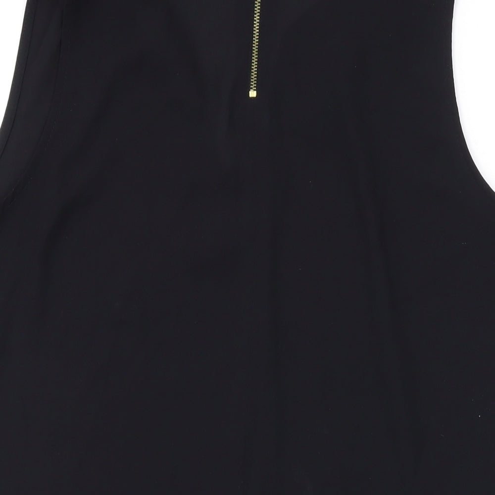 NEXT Womens Black Polyester Basic Tank Size 10 V-Neck