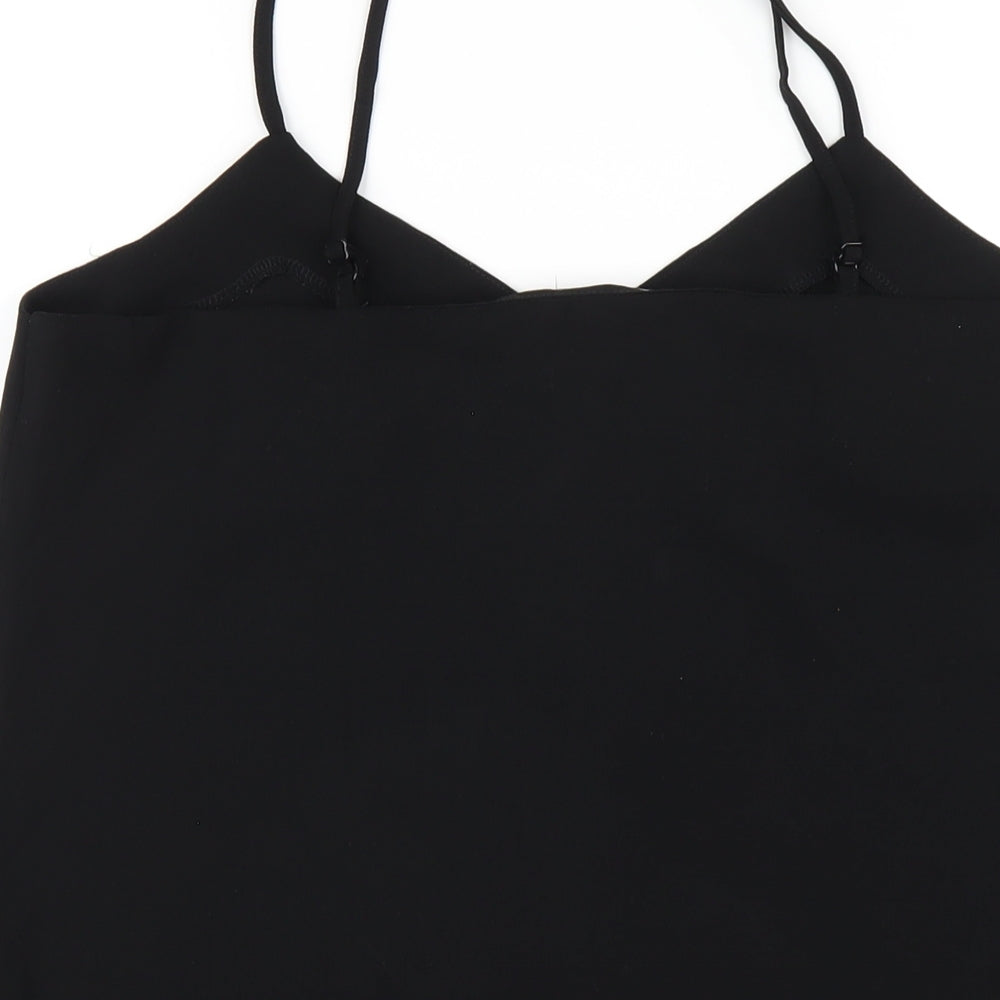 Very Womens Black Polyester Camisole T-Shirt Size 12 V-Neck