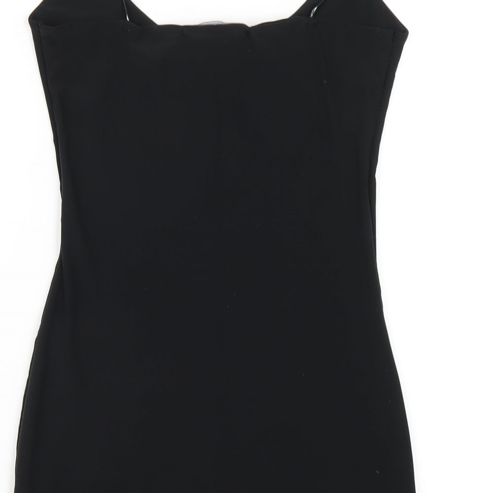 Missy Empire Womens Black Polyester Bodycon Size 8 Scoop Neck Pullover