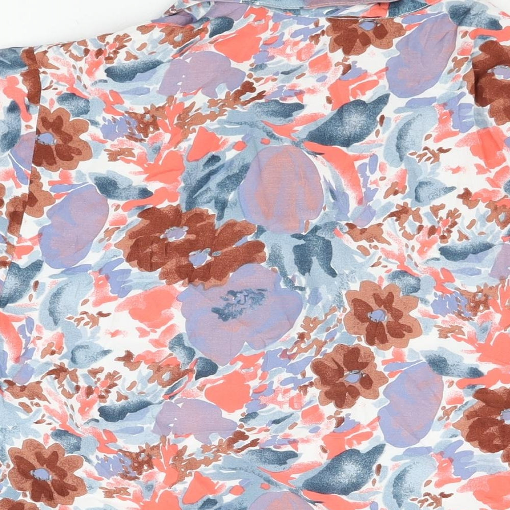 Savoir Faire Womens Multicoloured Geometric Viscose Basic Button-Up Size 14 Collared