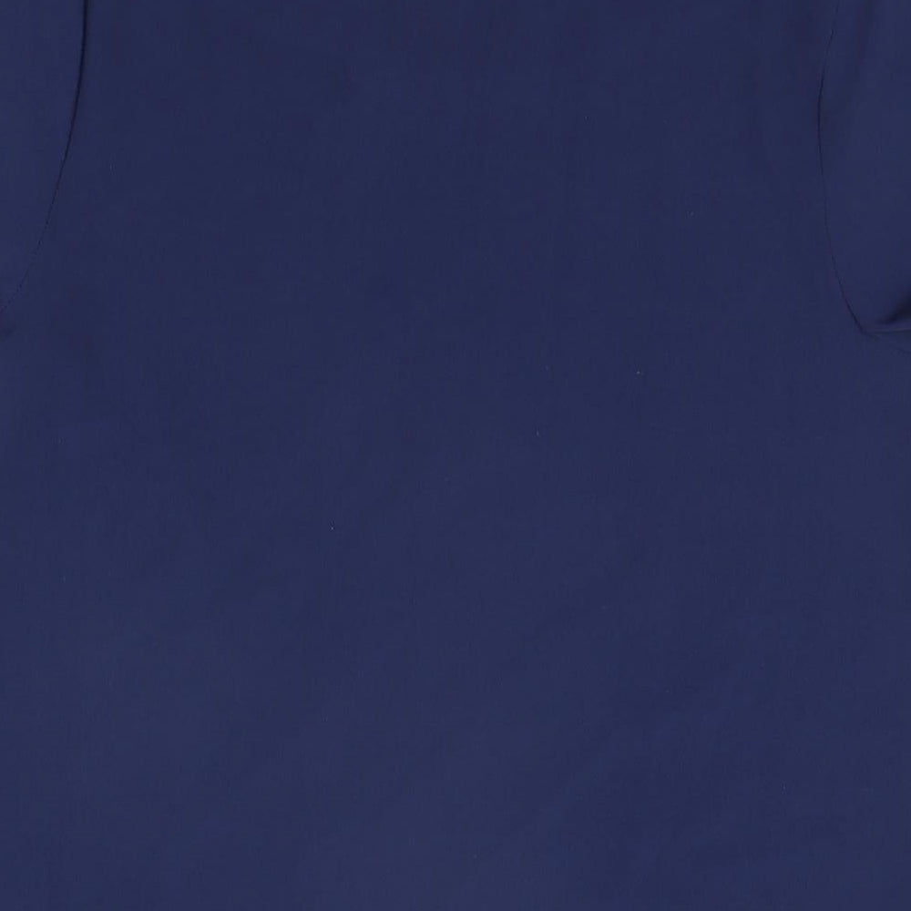 Fever Womens Blue Polyester Basic T-Shirt Size 8 Round Neck