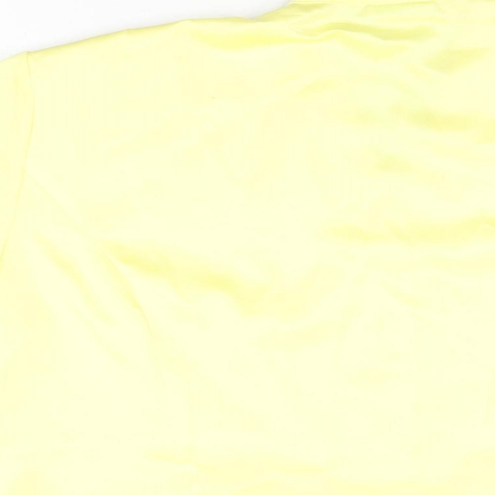 Roman Womens Yellow Polyester Basic T-Shirt Size 20 V-Neck