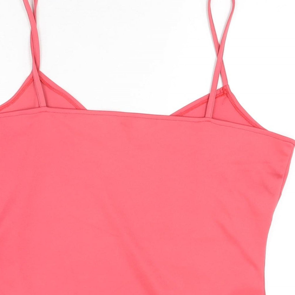 Wallis Womens Pink Polyester Camisole T-Shirt Size 14 V-Neck