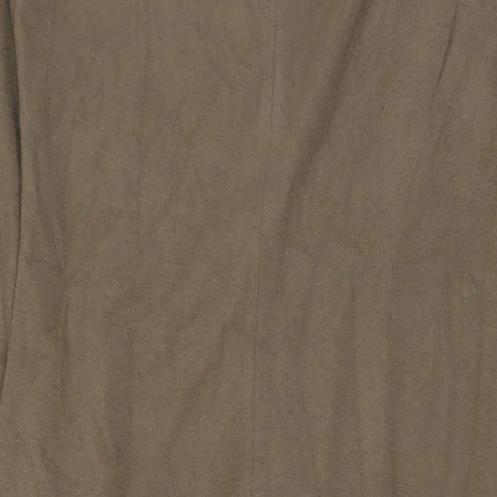 Marks and1 Womens Beige Polyester A-Line Size 12 Round Neck Pullover