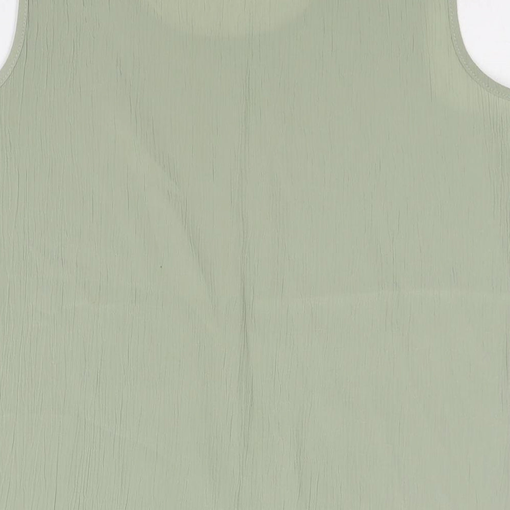 Hamells Womens Green Polyester Camisole Blouse Size 10 Scoop Neck