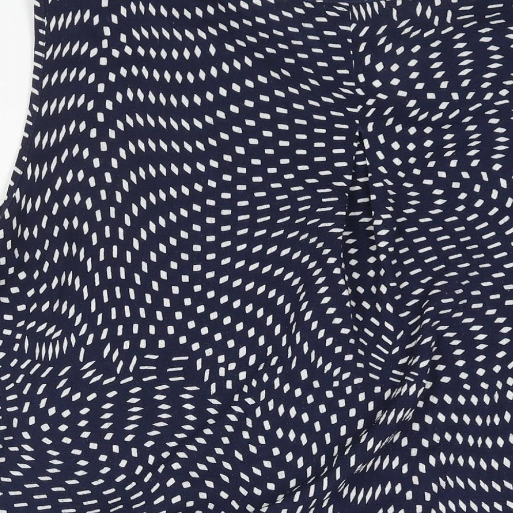 Saloos Womens Blue Geometric Polyester Camisole Blouse Size 20 V-Neck