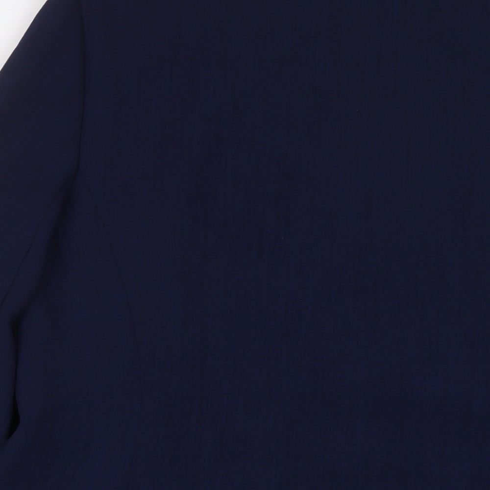 Initials Womens Blue Jacket Size 18 Button