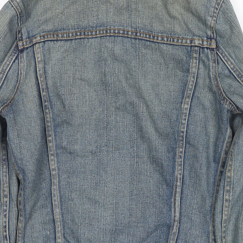 Warehouse Womens Blue Jacket Size 8 Button