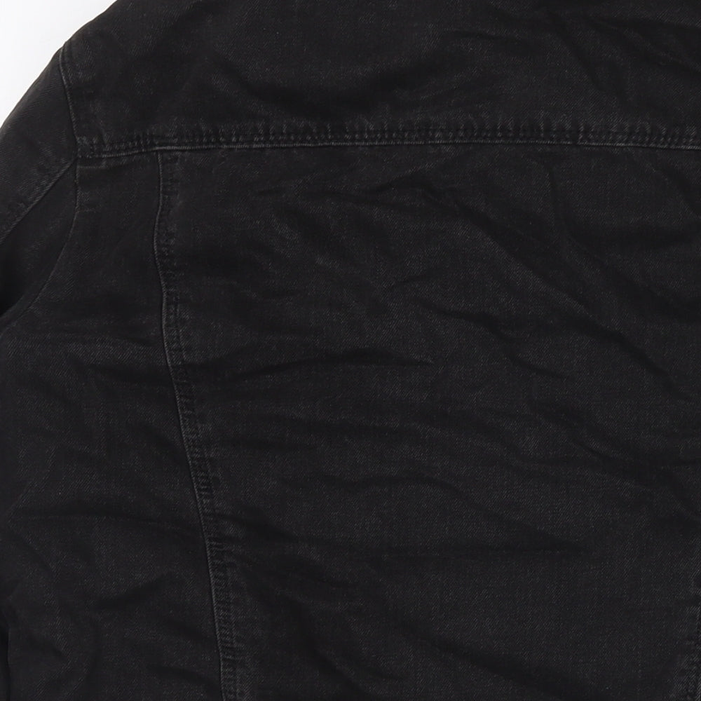 Topshop Womens Black Jacket Size 12 Snap